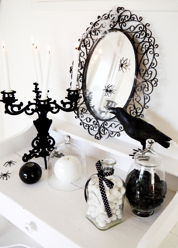 ideas for elegant black and white halloween