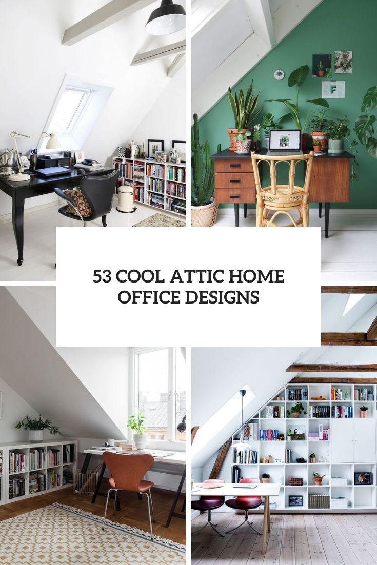 cool attic home office designs cover