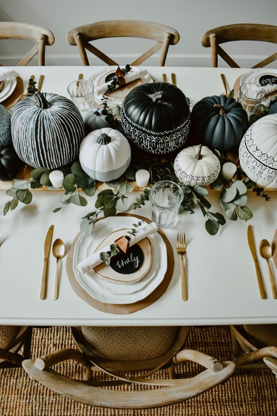 Elegant Halloween Tablescape with Upcycled Decorations - Honestly Modern