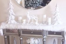 gorgeous Christmas console table decor