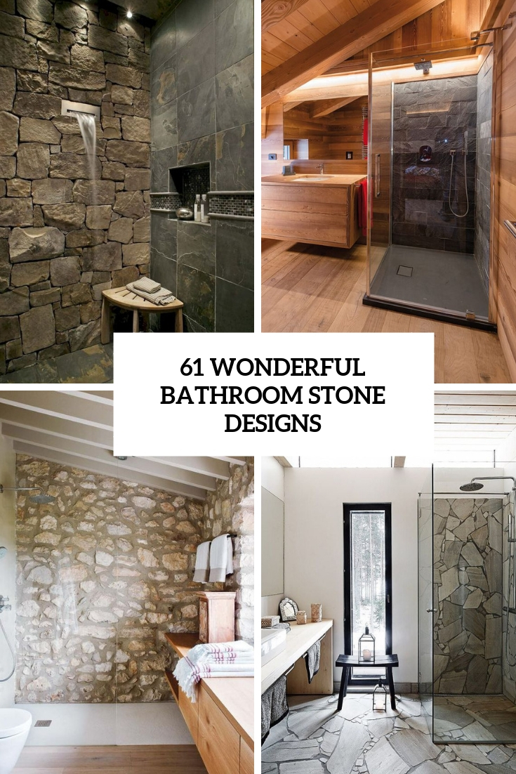 wonderful stone bathroom designs cover