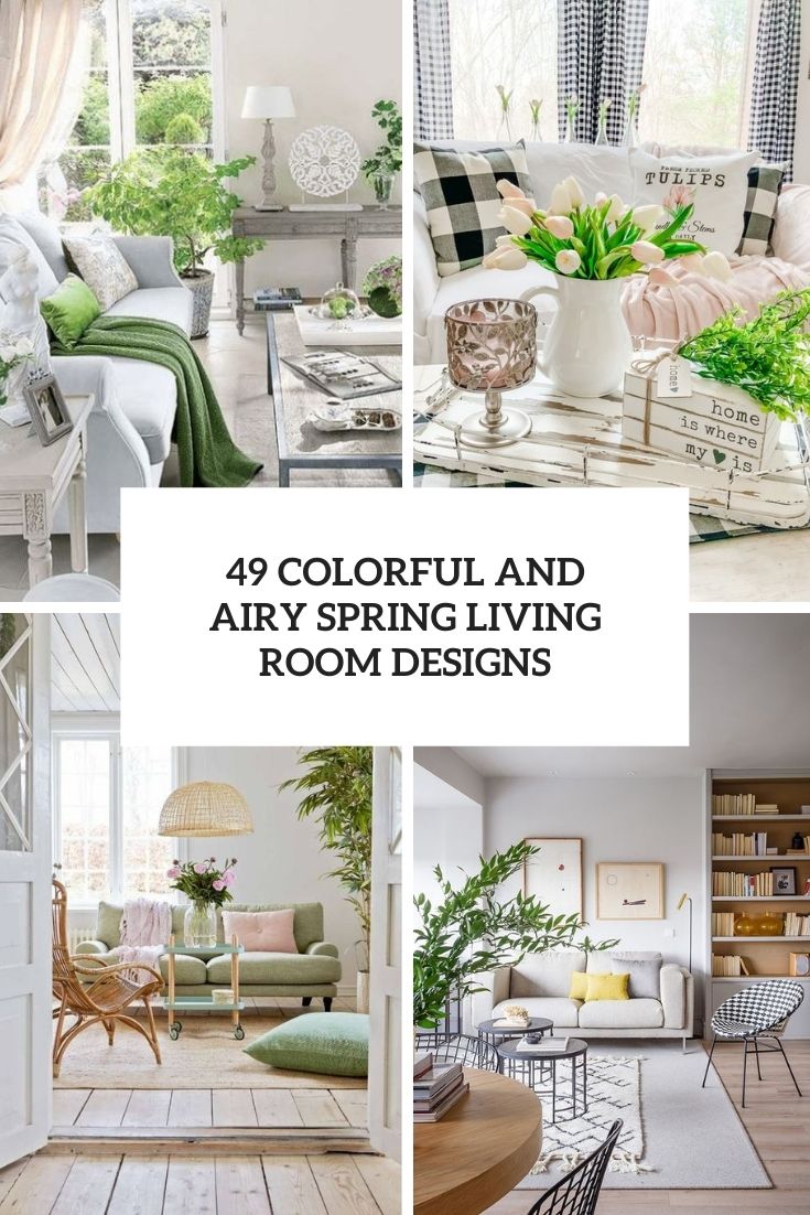 colorful and airy spring living room designs cover