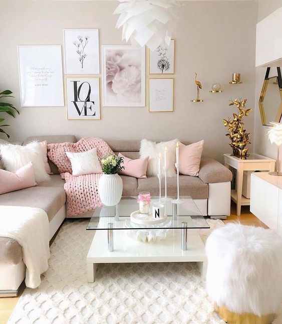 20 Classy and Cheerful Pink Living Rooms