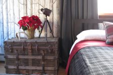 this eclectic room with vintage pieces looks quite masculine