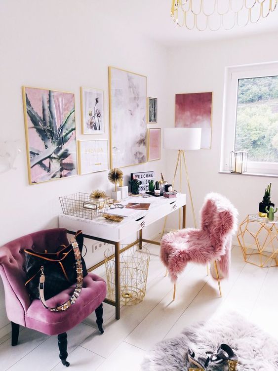 70 Elegant And Exquisite Feminine Home Offices - DigsDigs