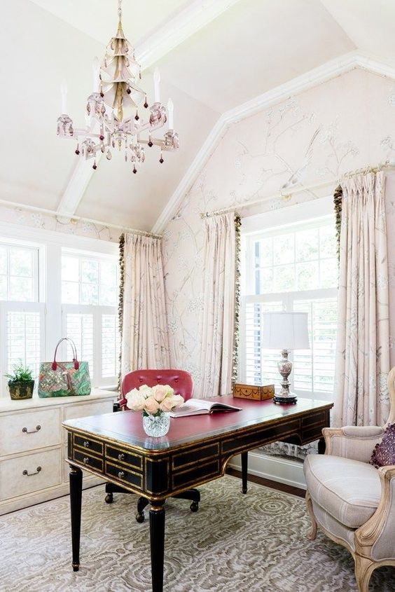 70 Elegant And Exquisite Feminine Home Offices DigsDigs