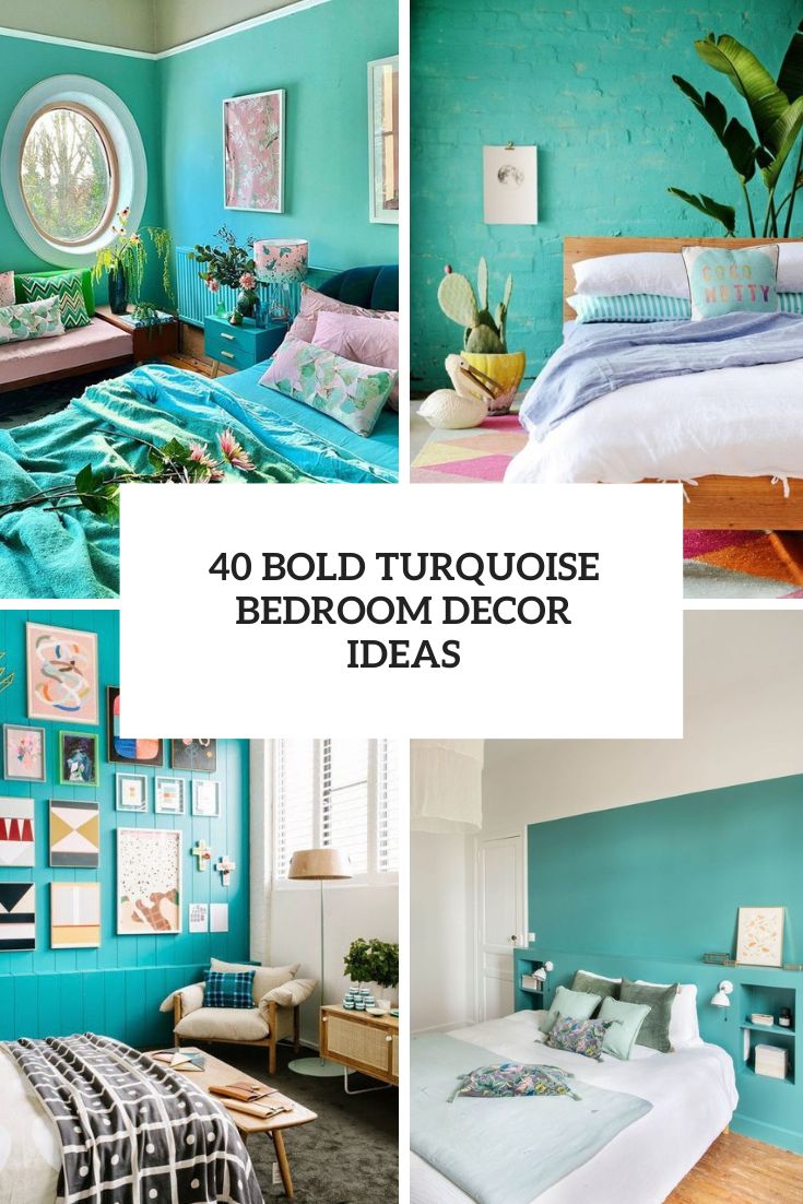 40 Bold Turquoise Bedroom Decor Ideas - DigsDigs