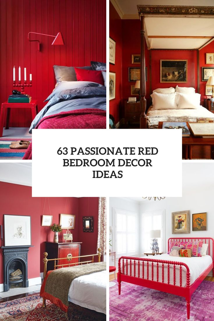 passionate red bedroom decor ideas cover