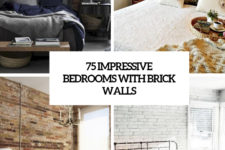 75 impressive bedrooms with brick walls cover