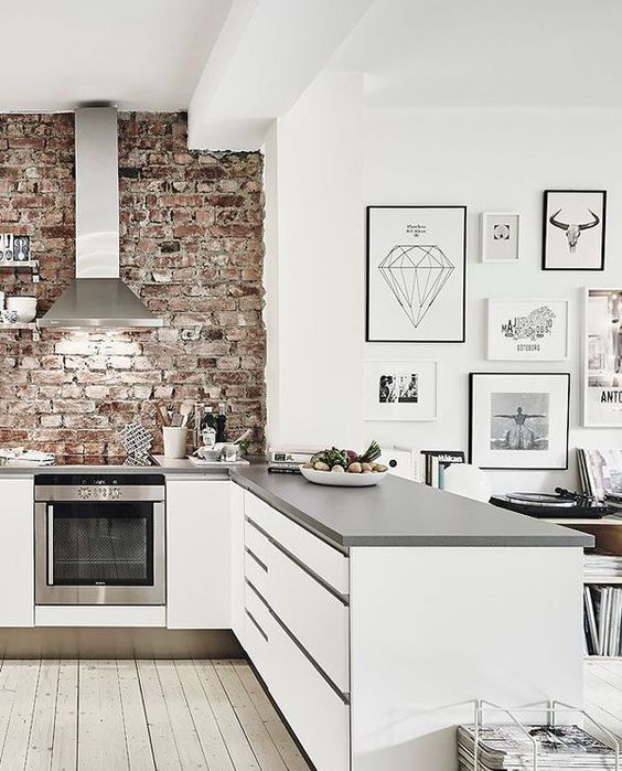 95 Stylish Kitchens With Brick Walls And Ceilings Digsdigs