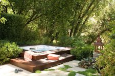 an outdoor spa is one of those things that could make your backyard special