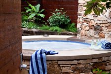 even a little hot tub is a dream place for private outdoor parties