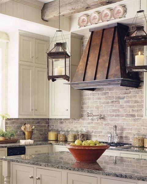 95 Stylish Kitchens With Brick Walls And Ceilings Digsdigs