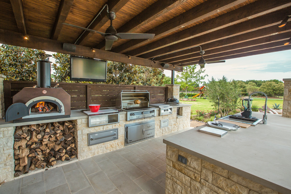 outdoor dirty kitchen design idea