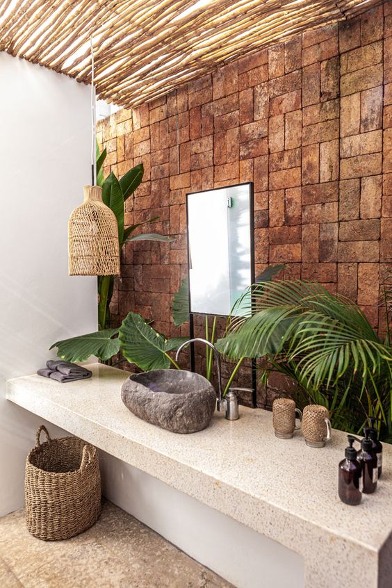 50 Amazing Tropical Bathroom Décor Ideas - DigsDigs