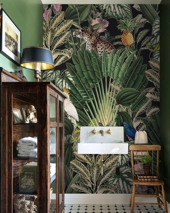 25 Tropical Wallpaper Ideas with Greenery and Colorful Summer Charm