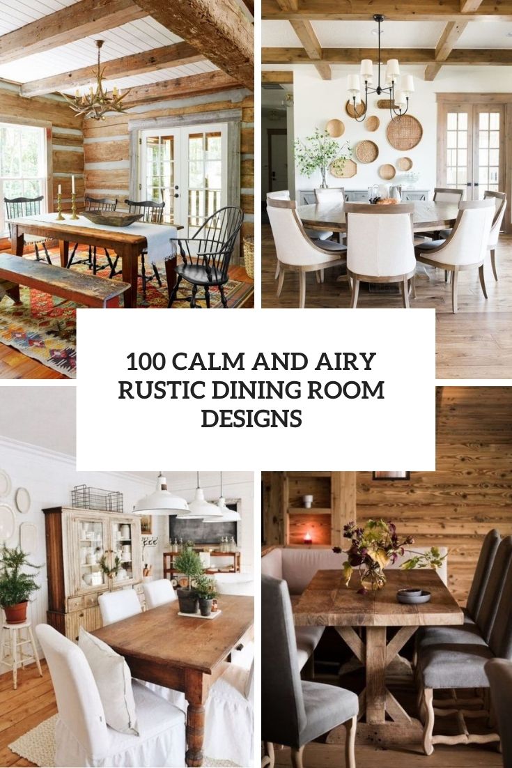 calm and airy rustic dining room designs cover