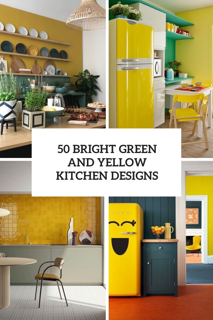 bright green and yellow kitchen designs cover