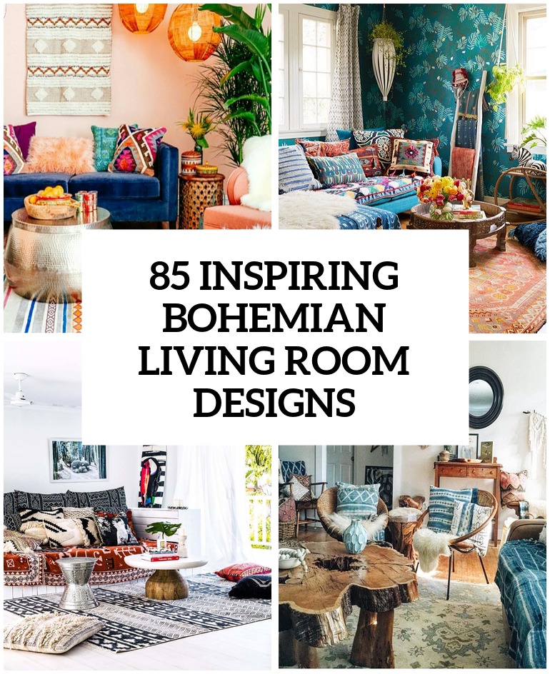 85 Inspiring Bohemian Living Room Designs