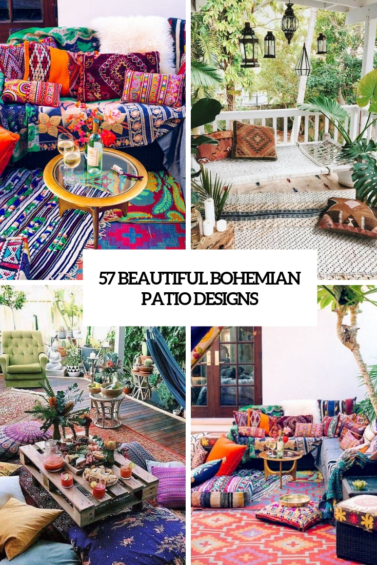 57 Beautiful Bohemian Patio Designs Digsdigs