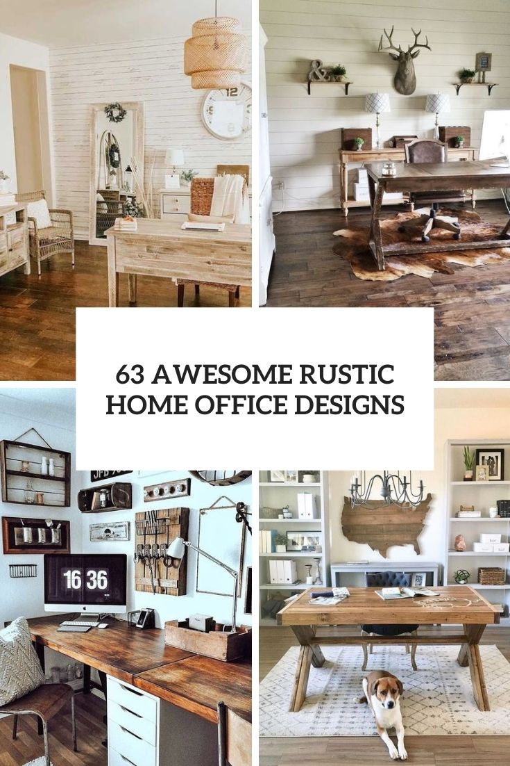 63 Awesome Rustic Home Office Designs - DigsDigs