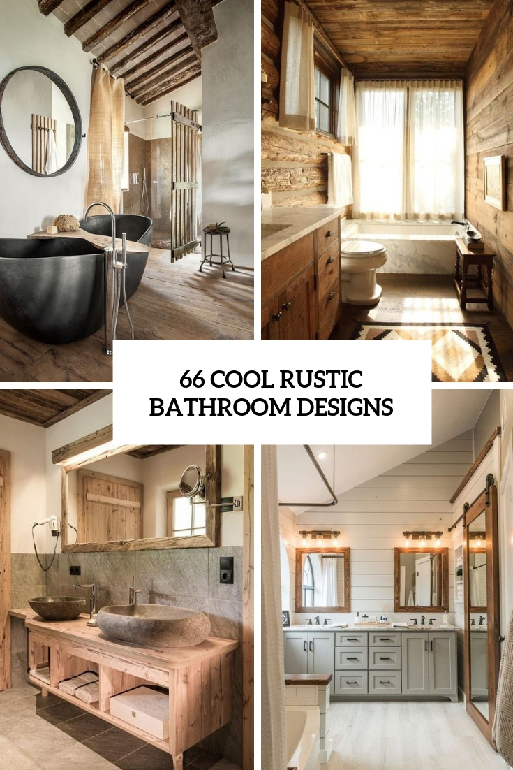 cool rustic bathroom designs cover