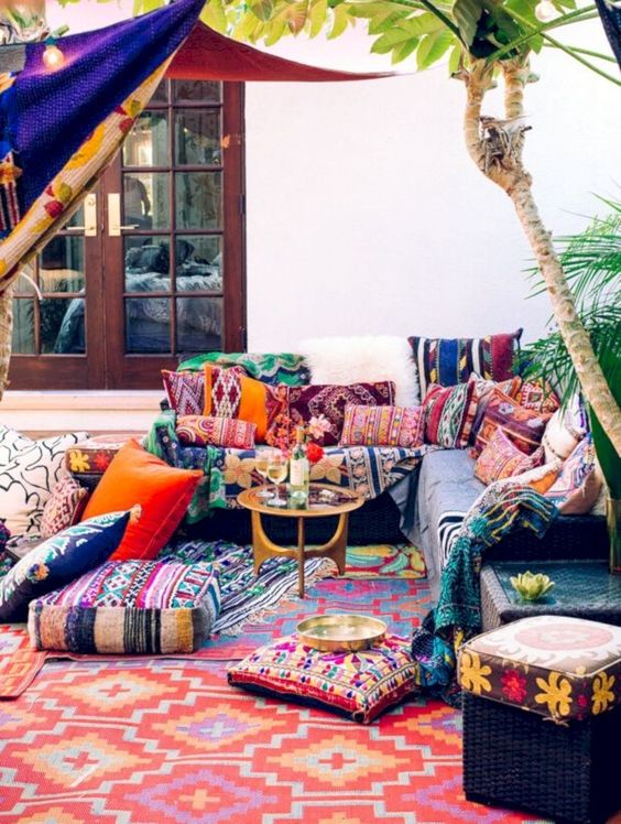 57 Beautiful Bohemian Patio Designs Digsdigs