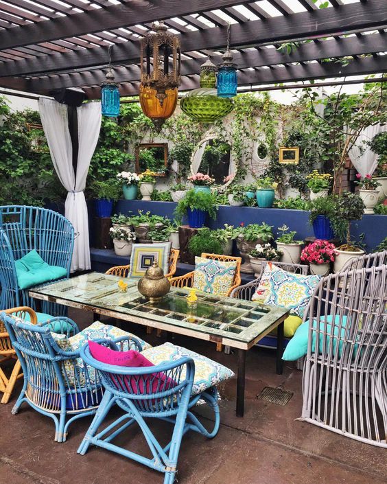 57 Beautiful Bohemian Patio Designs Digsdigs