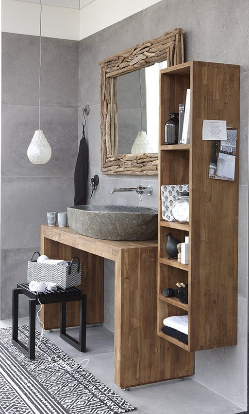 Rustic shop bathroom bench