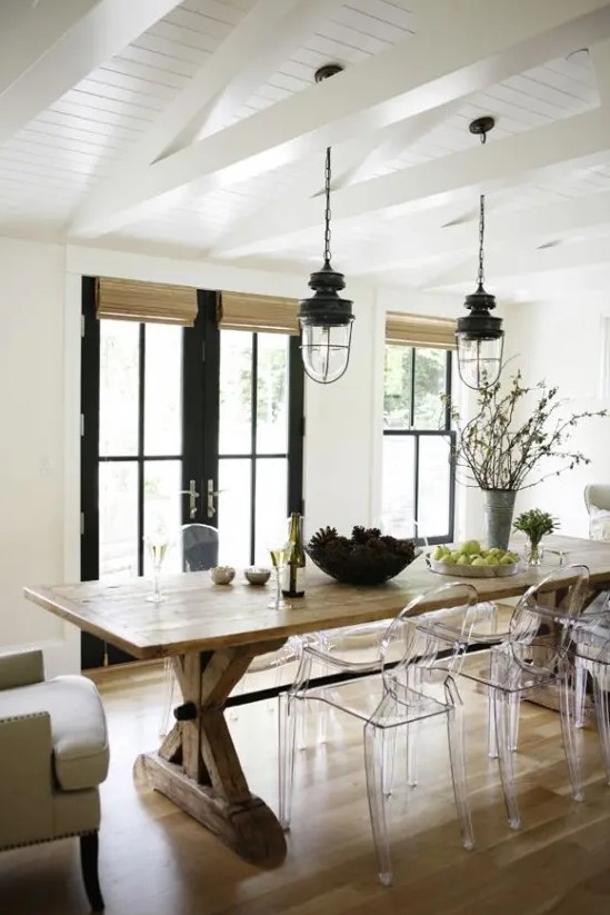 a lovely farmhouse dining room design