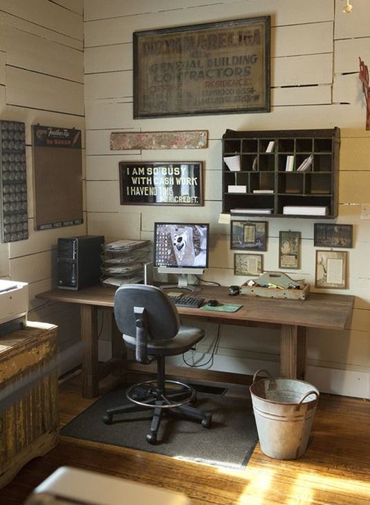 63 Awesome Rustic Home Office Designs - DigsDigs