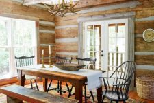a cozy chalet dining zone design