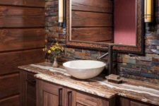 rustic bathroom