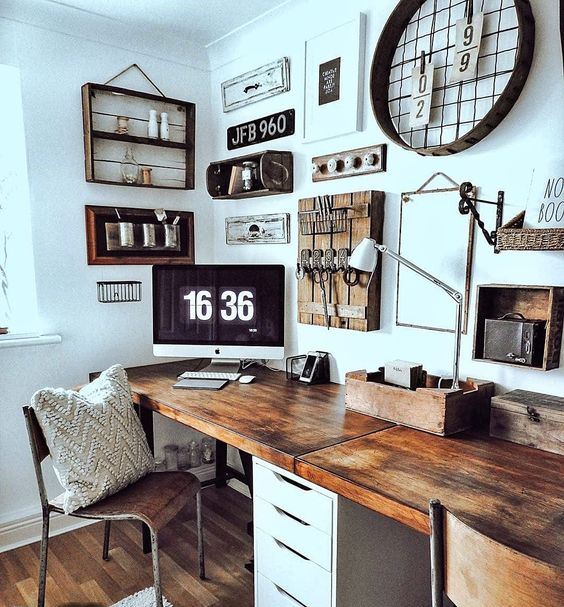 63 Awesome Rustic Home Office Designs Digsdigs