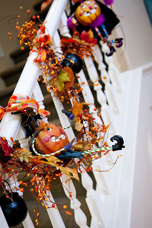 cozy fall staircase decor ideas