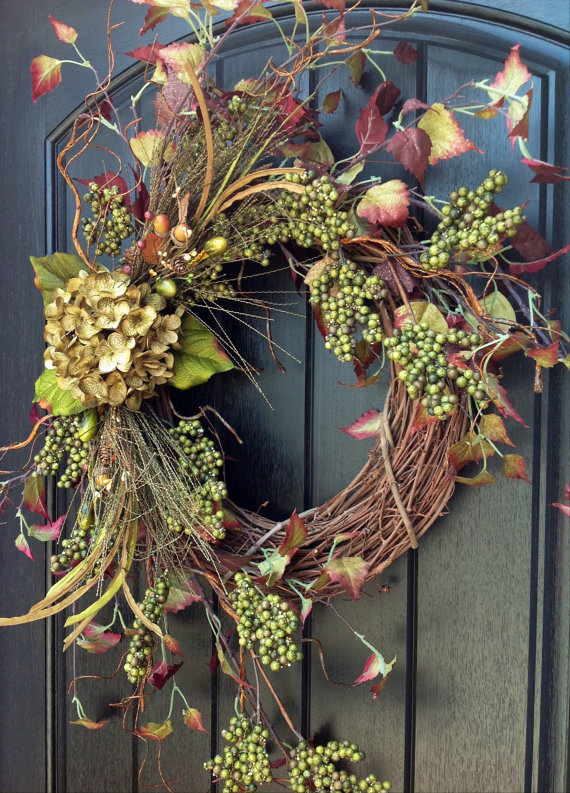 47 cute and inviting fall front door decor ideas