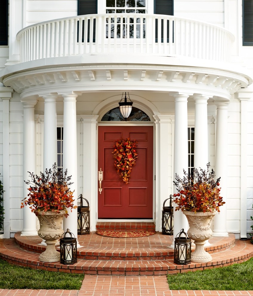 47 cute and inviting fall front door decor ideas