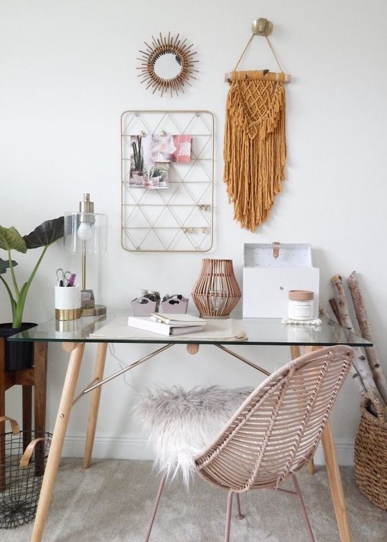 45 Floppy But Refined Boho Chic Home Offices - DigsDigs