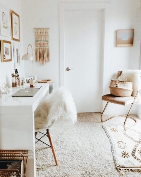 White discount boho desk