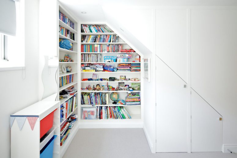 designing a storage that could be built into any space is relatively easy for attic bedrooms