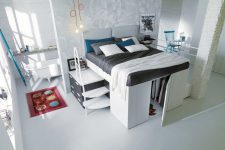 italian furniutre manufacturers came up with pretty clever bed designs with lots of storage hidden underneath