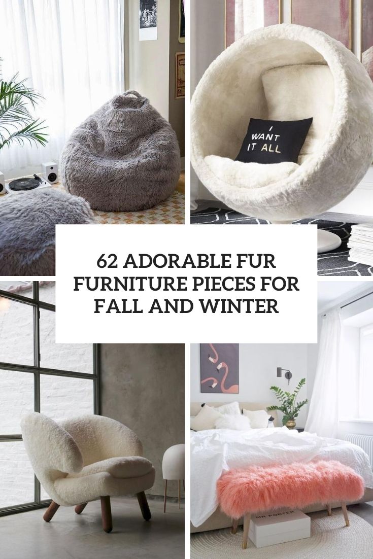 adorable fur furniture pieces for fall and winter cover