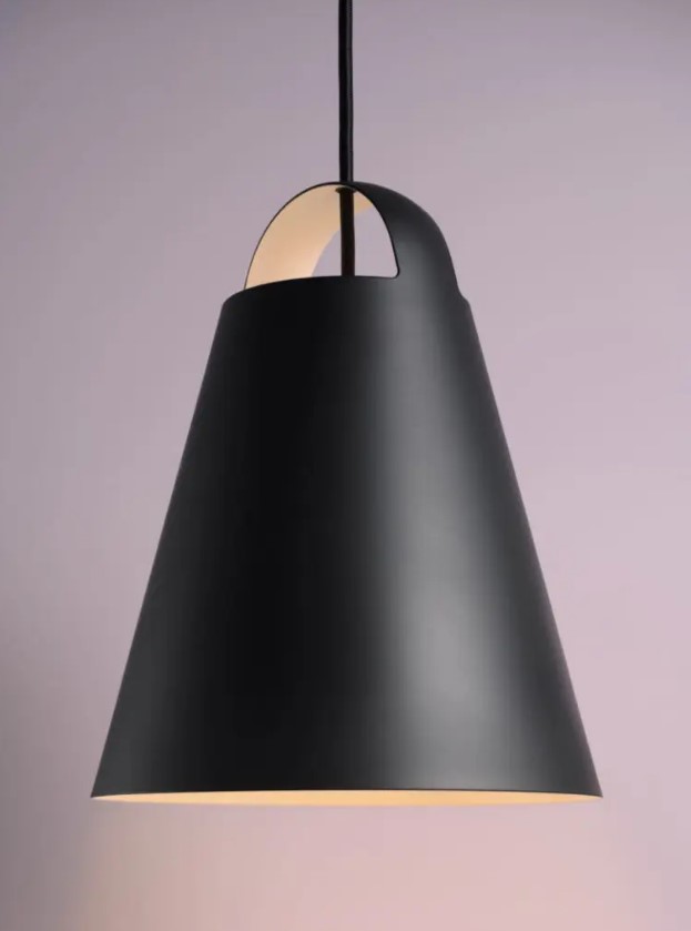 a black and tan pendant lamp inspired by graters is a creative idea to accent the space with light, whatever space you choose