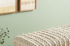 a crochet Moroccan bench will cozy up your space and will make it very boho chic