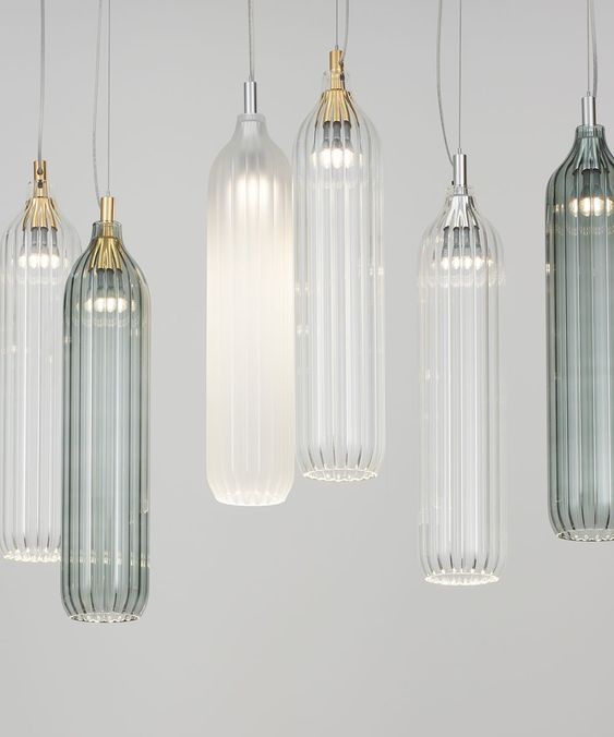 beautiful reeded glass bottle-shaped pendant lamps are amazing to spruce up your home and make it modern and fresh