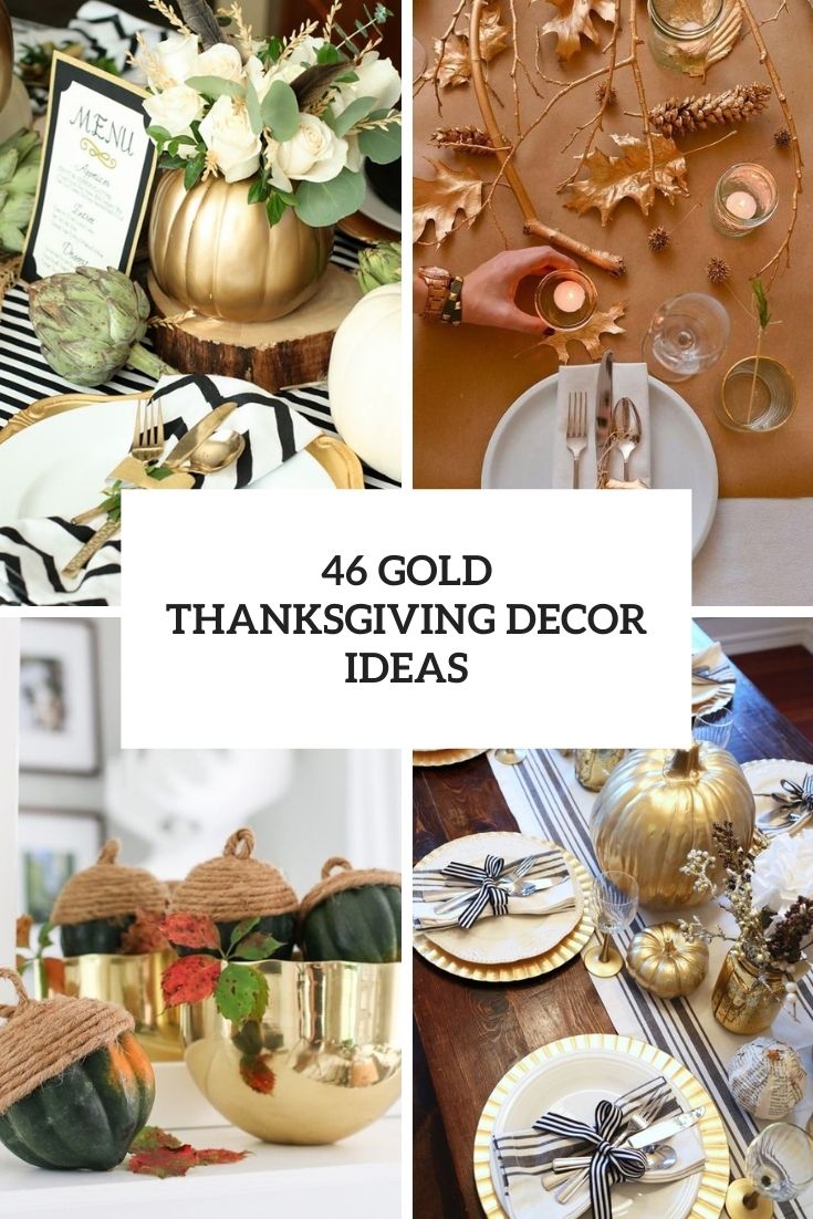 gold thanksgiving decor ideas cover