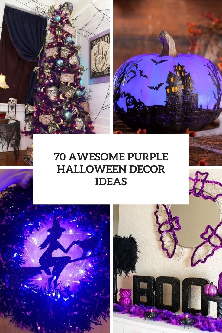 awesome purple halloween decor ideas cover