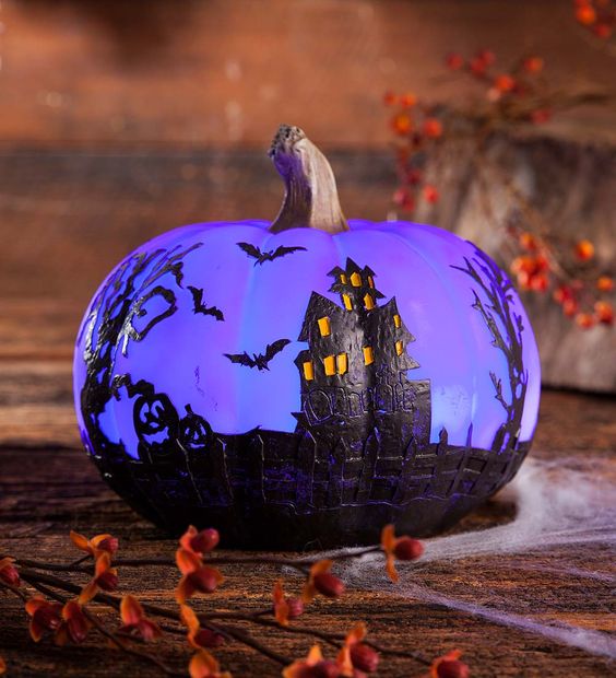 70 Awesome Purple Halloween Décor Ideas DigsDigs