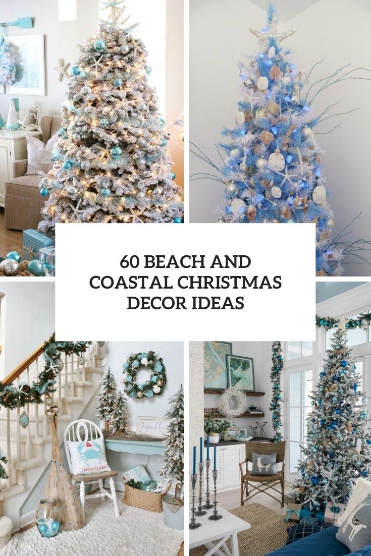 beach and coastal christmas decor ideas cover