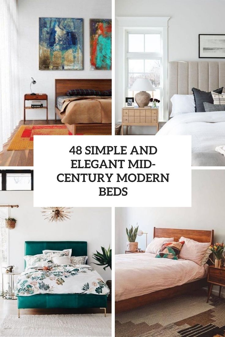 Mid century bed headboard deals